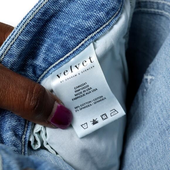 Velvet by Graham & Spencer "Always Judging" Light Wash Denim Jeans 28 - Picture 6 of 9